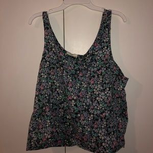 floral cropped tank